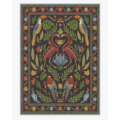 Birds Of A Feather Flatwoven Rug by Iris Apfel - 305 x 425 cm - Rug + Pad System