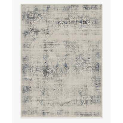 Kamran Blue Quartz Flatwoven Rug - 305 x 425 cm - Rug + Pad System