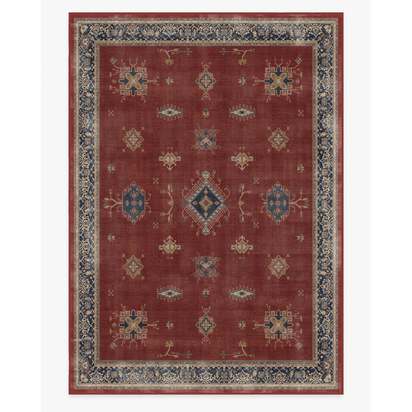 Verena Amber Red Flatwoven Rug - 305 x 425 cm - Rug + Pad System