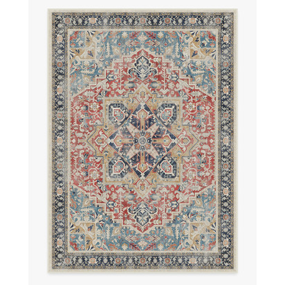 Kamran Cayenne Red Flatwoven Rug - 305 x 425 cm - Rug + Pad System