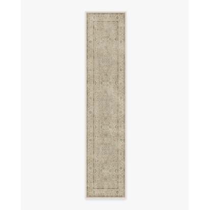 Kamran Ivory Opal Flatwoven Rug - 75 x 365 cm - Rug + Pad System