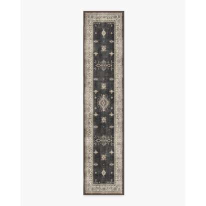 Verena Dark Wood Flatwoven Rug - 75 x 365 cm - Rug + Pad System