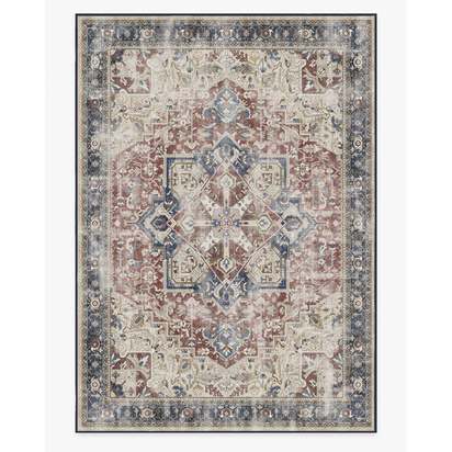 Kamran Royal Blue Flatwoven Rug - 305 x 425 cm - Rug + Pad System