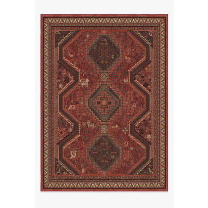 Zareen Scarlet Red Flatwoven Rug - 305 x 425 cm - Rug + Pad System