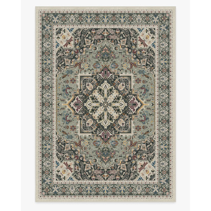 Hendesi Heriz Sage Flatwoven Rug - 305 x 425 cm - Rug + Pad System
