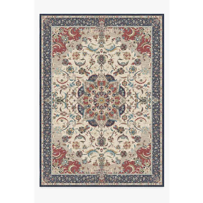 Sima Royal Blue Flatwoven Rug - 305 x 425 cm - Rug + Pad System