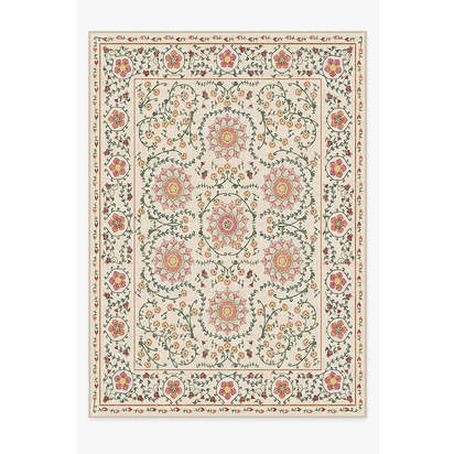 Suzani Coral Flatwoven Rug - 305 x 425 cm - Rug + Pad System