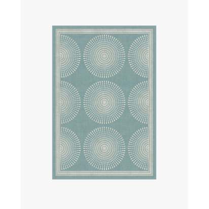 Santorini Blue Flatwoven Rug by Jonathan Adler - 120 x 185 cm - Rug + Pad System
