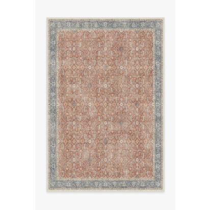 Celestine Coral Flatwoven Rug - 185 x 275 cm - Rug + Pad System