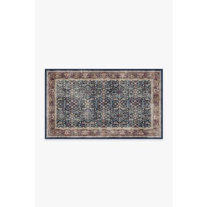 Celestine Sapphire Flatwoven Rug - 90 x 150 cm - Rug + Pad System