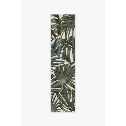 Tropical Green Outdoor Rug - 75 x 305 cm - Rug + Pad System