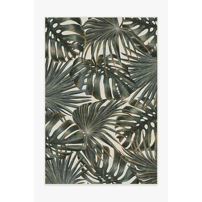 Tropical Green Outdoor Rug - 185 x 275 cm - Rug + Pad System