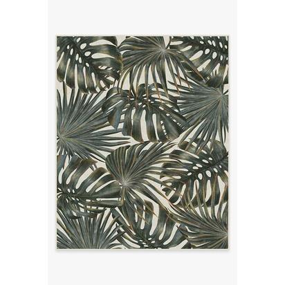 Tropical Green Outdoor Rug - 245 x 305 cm - Rug + Pad System