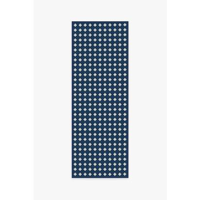 Adde Navy Outdoor Rug - 75 x 215 cm - Rug + Pad System