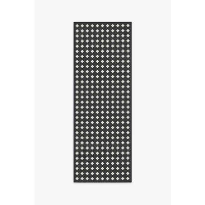 Adde Black Outdoor Rug - 75 x 215 cm - Rug + Pad System