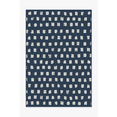 Cobblestone Navy Outdoor Rug - 185 x 275 cm - Rug + Pad System