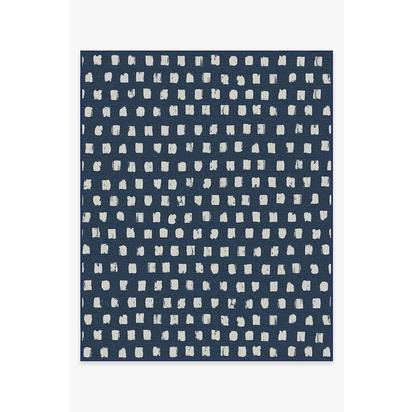 Cobblestone Navy Outdoor Rug - 245 x 305 cm - Rug + Pad System