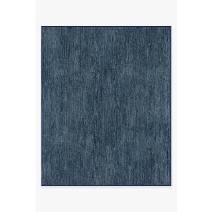 Chunky Solid Blue Outdoor Rug - 245 x 305 cm - Rug + Pad System