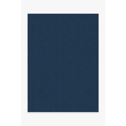Denim Solid Indigo Blue Outdoor Rug - 150 x 215 cm - Rug + Pad System