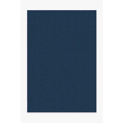 Denim Solid Indigo Blue Outdoor Rug - 185 x 275 cm - Rug + Pad System