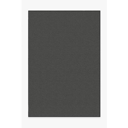 Denim Solid Black Outdoor Rug - 185 x 275 cm - Rug + Pad System