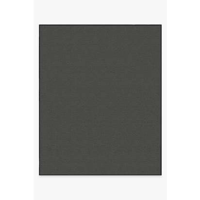 Denim Solid Black Outdoor Rug - 245 x 305 cm - Rug + Pad System
