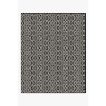 Halo Diamond Black Outdoor Rug - 245 x 305 cm - Rug + Pad System