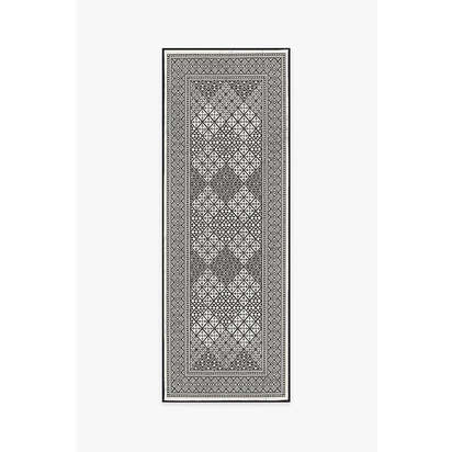 Loseta Black Outdoor Rug - 75 x 215 cm - Rug + Pad System