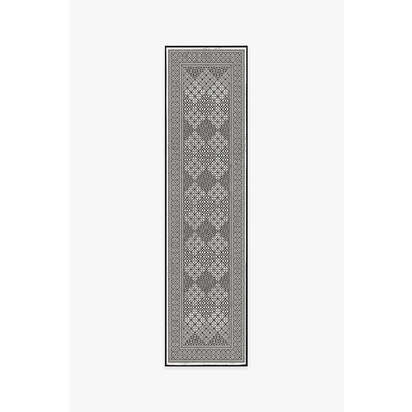 Loseta Black Outdoor Rug - 75 x 305 cm - Rug + Pad System