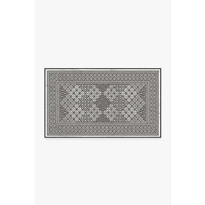 Loseta Black Outdoor Rug - 90 x 150 cm - Rug + Pad System