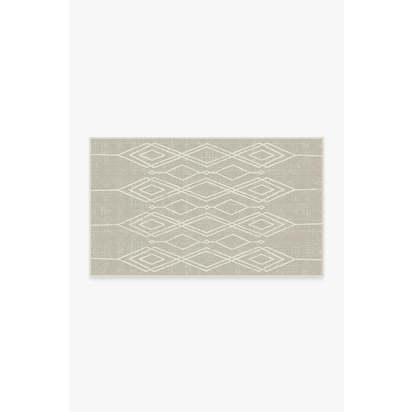 Gemma Lattice Natural Outdoor Rug - 90 x 150 cm - Rug + Pad System