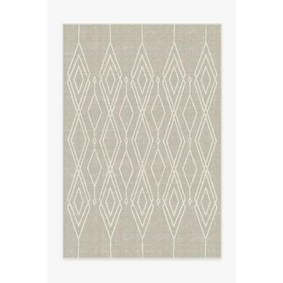 Gemma Lattice Natural Outdoor Rug - 185 x 275 cm - Rug + Pad System