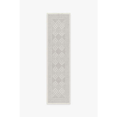 Loseta Grey Outdoor Rug - 75 x 305 cm - Rug + Pad System