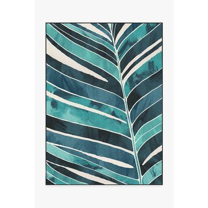 Ombra Teal Outdoor Rug - 150 x 215 cm - Rug + Pad System