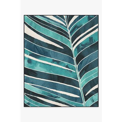 Ombra Teal Outdoor Rug - 245 x 305 cm - Rug + Pad System