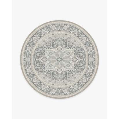 Hendesi Heriz Abalone Flatwoven Rug - 245 Round cm - Rug + Pad System