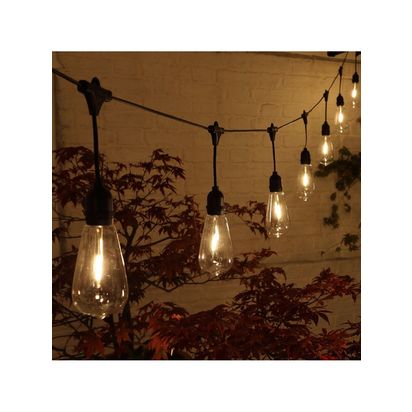 NOMA 20 Large Hanging Edison Bulb Festoon Lights, Warm White Warm White | L760 x H16 x D7cm