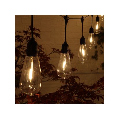NOMA 20 Large Hanging Edison Bulb Festoon Lights, Warm White Warm White | L760 x H16 x D7cm