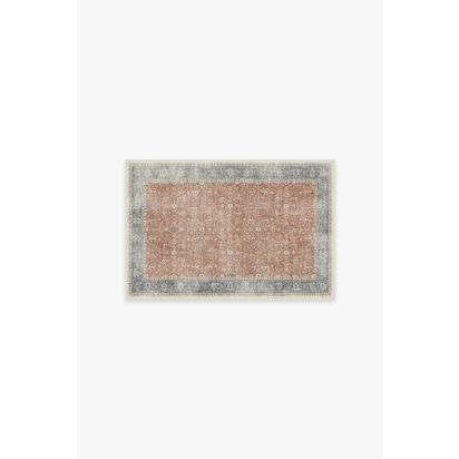 Celestine Coral Flatwoven Rug - 60 x 90 cm - Rug + Pad System