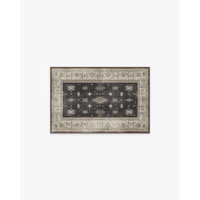Verena Dark Wood Flatwoven Rug - 60 x 90 cm - Rug + Pad System
