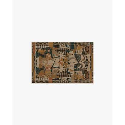 La Joie Natural Multicolour Flatwoven Rug by Architectural Digest - 60 x 90 cm - Rug + Pad System