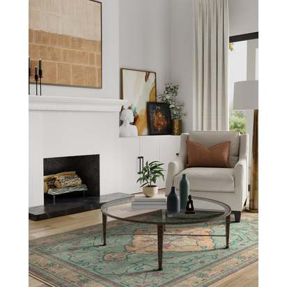 Tallulah Natural Jade Rug - 90 x 150 cm - Rug + Pad System
