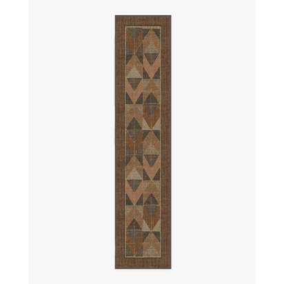 Ember Copper & Brown Flatwoven Rug - 75 x 365 cm - Rug + Pad System