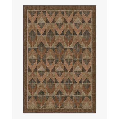 Ember Copper & Brown Flatwoven Rug - 185 x 275 cm - Rug + Pad System