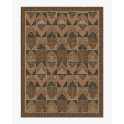 Ember Copper & Brown Flatwoven Rug - 275 x 365 cm - Rug + Pad System