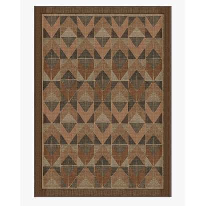 Ember Copper & Brown Flatwoven Rug - 305 x 425 cm - Rug + Pad System