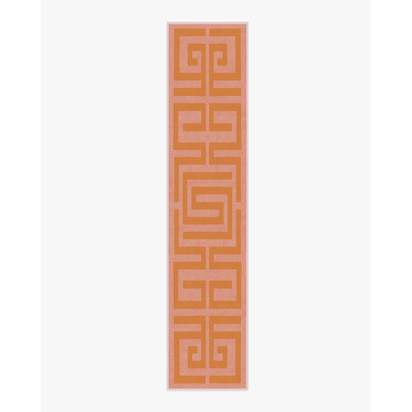 Maze Pink & Orange Flatwoven Rug - 75 x 365 cm - Rug + Pad System