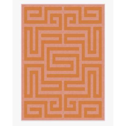 Maze Pink & Orange Flatwoven Rug - 305 x 425 cm - Rug + Pad System