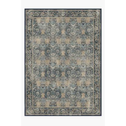 Honeysuckle & Tulip Indigo Flatwoven Rug by Morris & Co. - 305 x 425 cm - Rug + Pad System