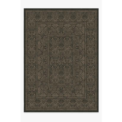 Bluebell Soft Black Flatwoven Rug by Morris & Co. - 305 x 425 cm - Rug + Pad System